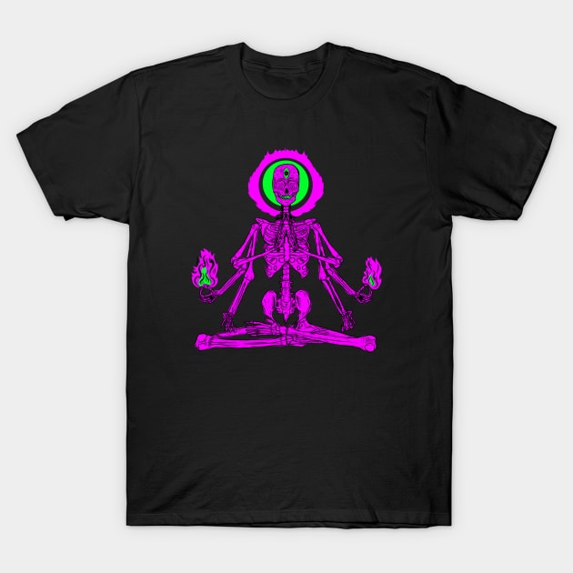 Yoga Skull T-Shirt by TOKEBI